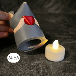 Little Mouse / Heart lights up / Mini / Keychain 3d model