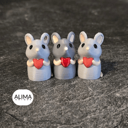 Little Mouse / Heart lights up / Mini / Keychain 3d model