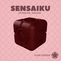 27. Cube 27 Custom Vase Design - Ikebana Home Decoration 3d model