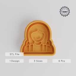 Student Shape Cutter & Stamp Bundle, Perfect for Cookies & Fondant, 6-Piece Set, Small to Large Sizes PRODUCT_2970 3d model