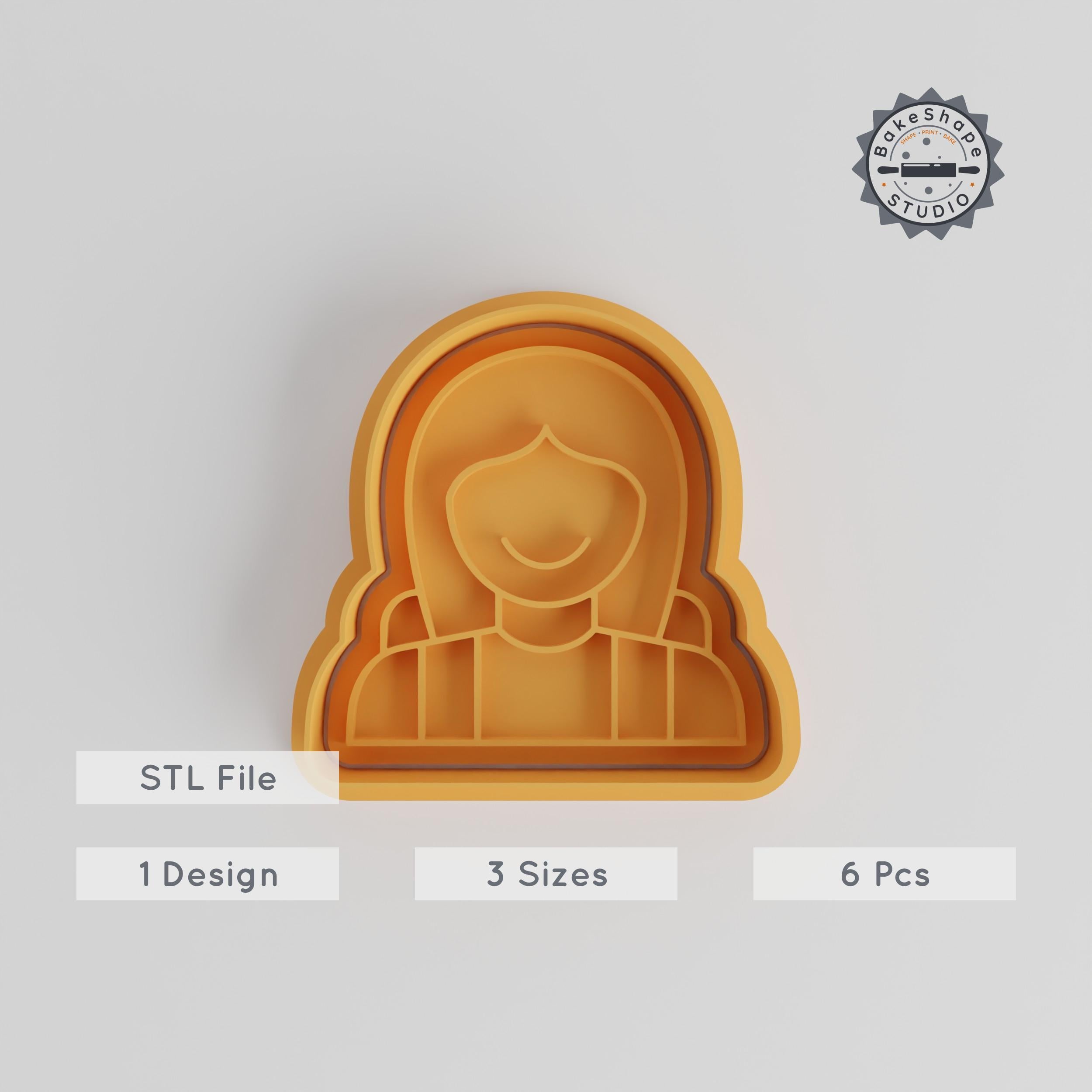 Student Shape Cutter & Stamp Bundle, Perfect for Cookies & Fondant, 6-Piece Set, Small to Large Sizes PRODUCT_2970 3d model