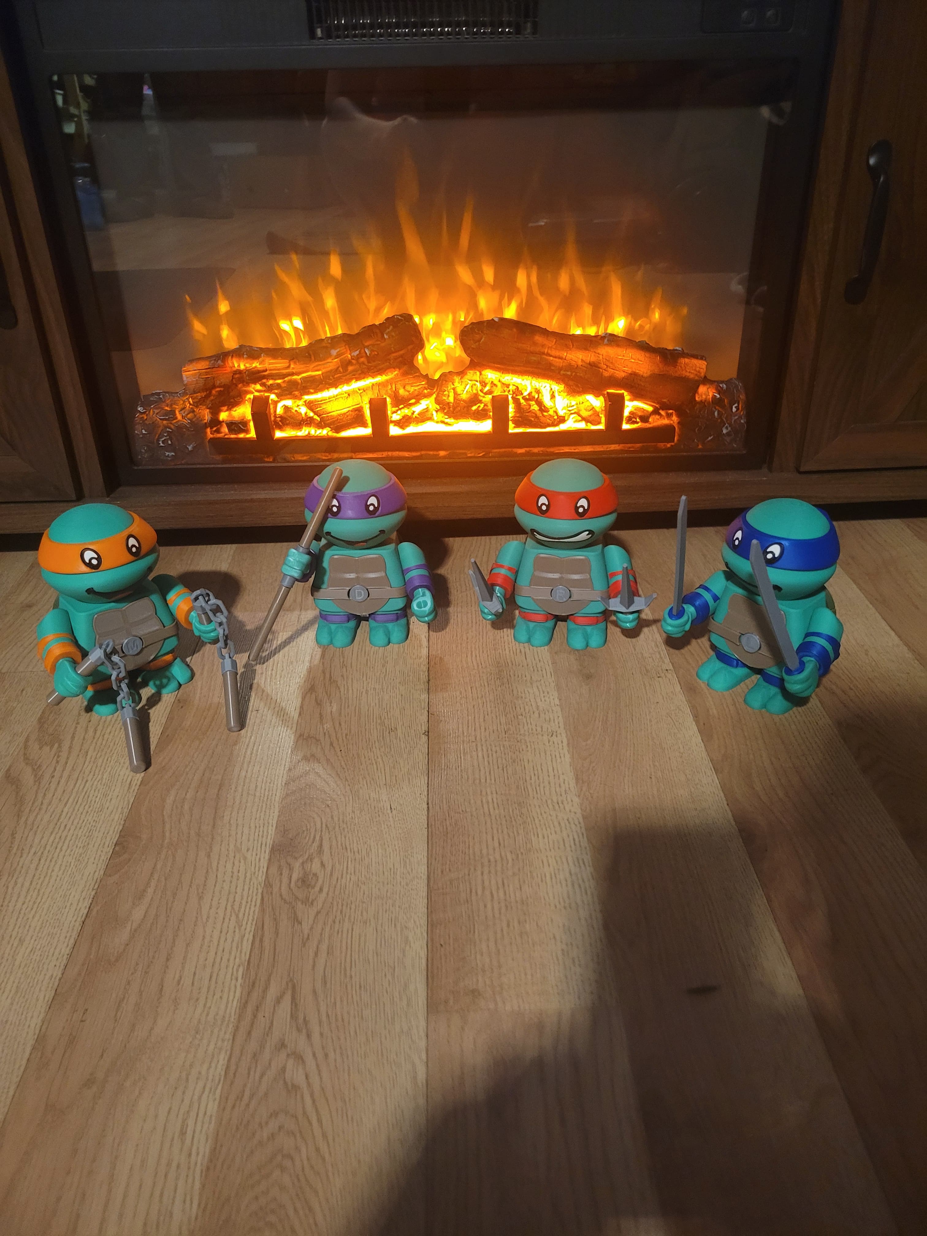 So much fun making these. The nunchucks are so cool. These guys are mine. Cant wait to make their van. Can you do scooby doo and the mystery machine?