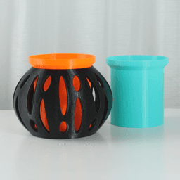 The Sylvia Planter STL 3D Print File, Home Decor Planter for Plants, Flowers, and Orchid 3d model