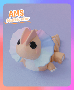 Flexi Dilophosaurus Dinosaur Keychain (Multicolor) 3d model
