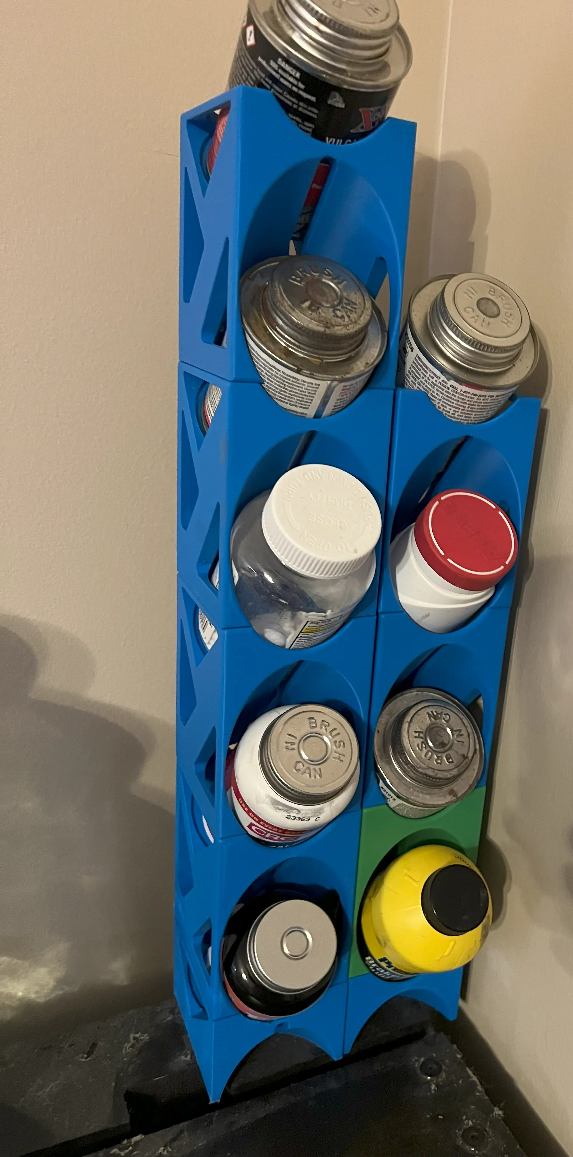 Stackable Multiboard Mountable Bottle Holder 3d model