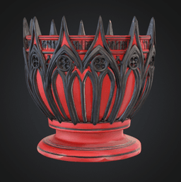 gothic crown planter 3d model