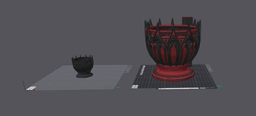 gothic crown planter 3d model