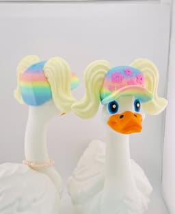Hats with Hair Goose Gear for Porch Goose 3d model