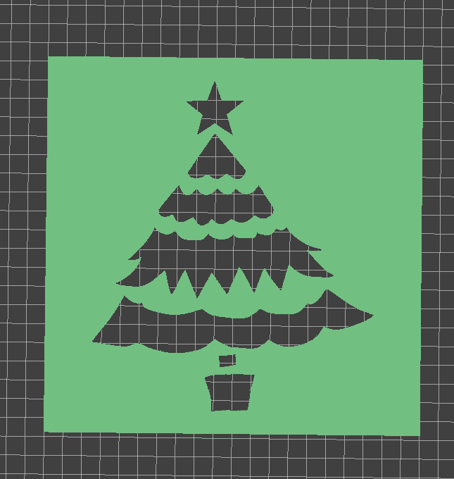 Christmas tree stencil 3d model
