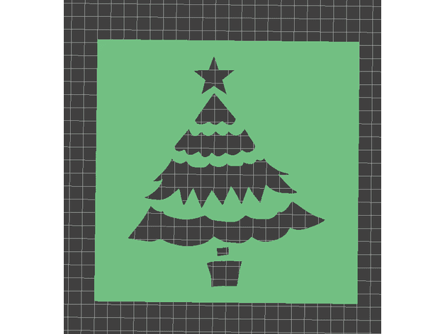Christmas tree stencil 3d model