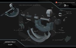 Rotta the Hutt axe with wall stand 3d model