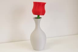 Spiral Vase Rose With modular Stem 3d model