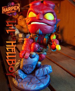 Li'l Hellboy - Multicolor Collectible Comic Figure 3d model