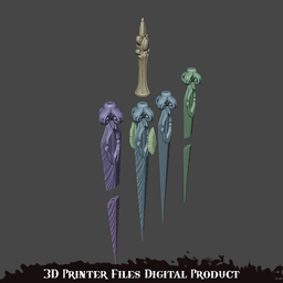 Hela The Grim Lady Cosplay Dagger Marvel Rivals 3d model
