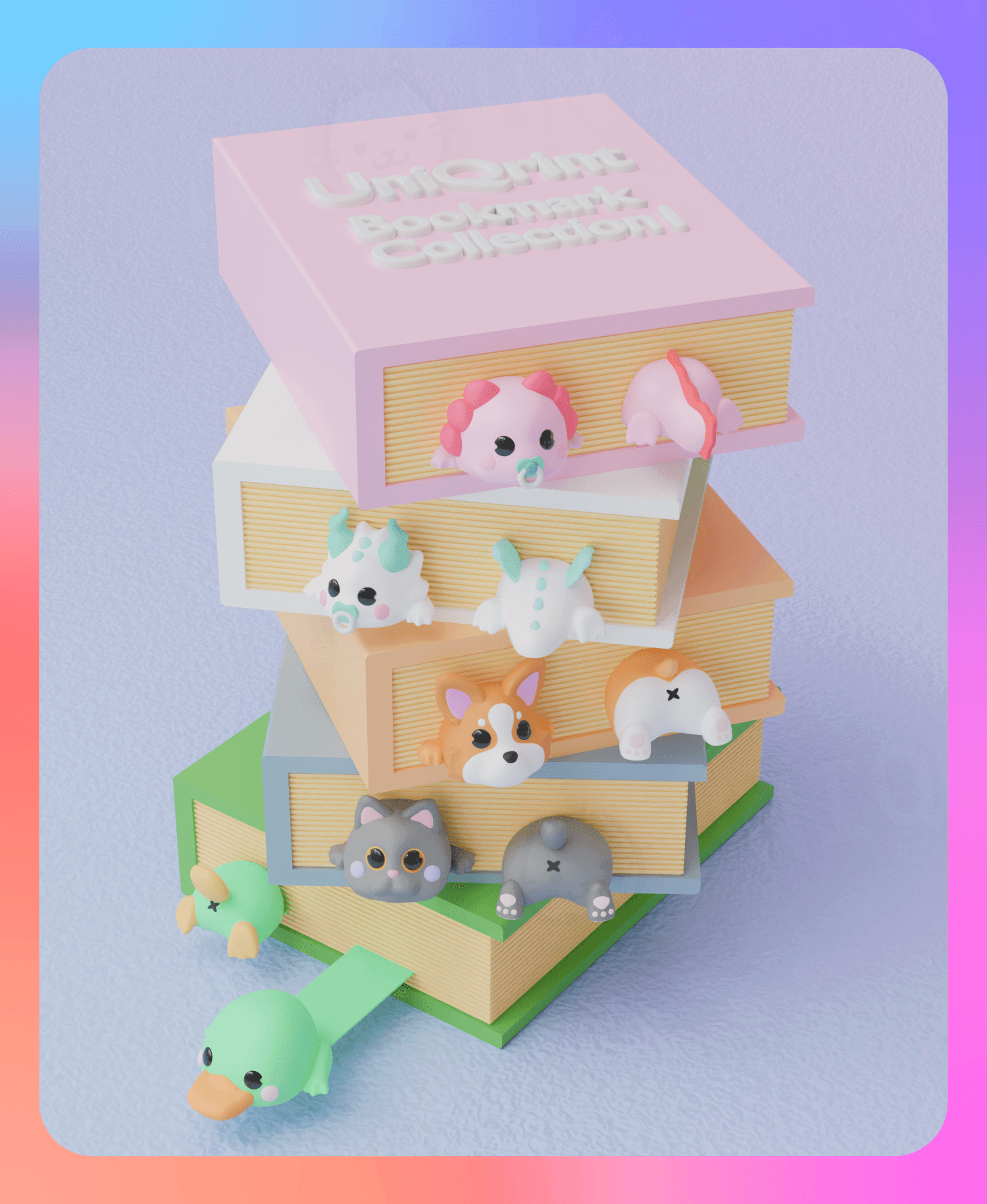 Animal Bookmark Collection 1 (Multicolor) 3d model