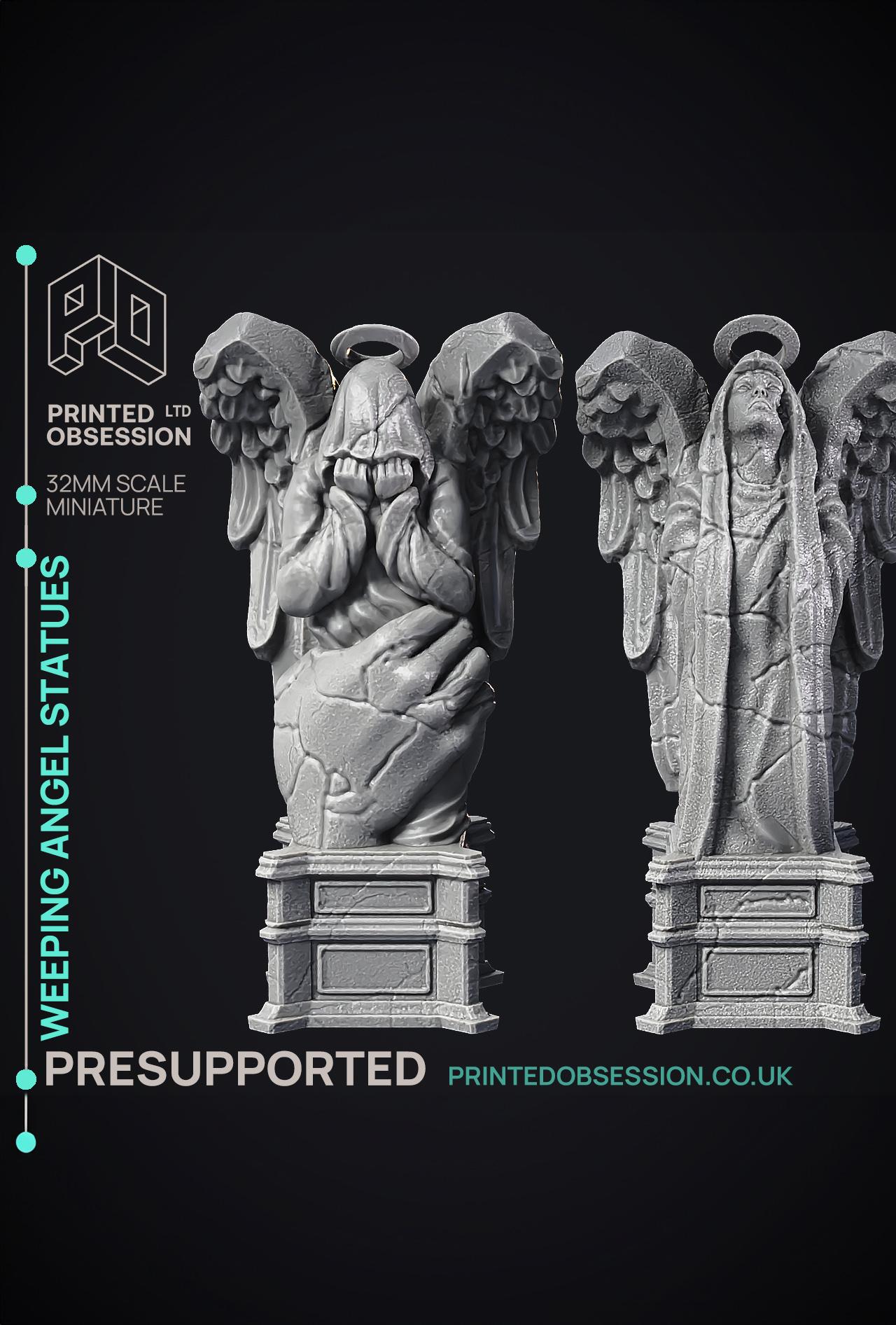 Weeping Angel Statues  3d model