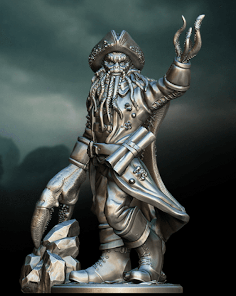 Miniature figure: Captain of the cursed pirates 3d model