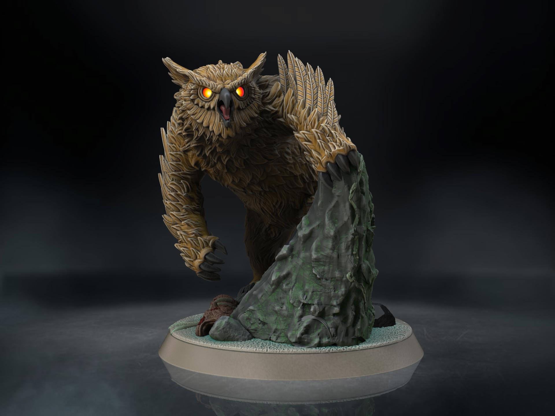 Owl Beast (Pre-Supported) 3d model