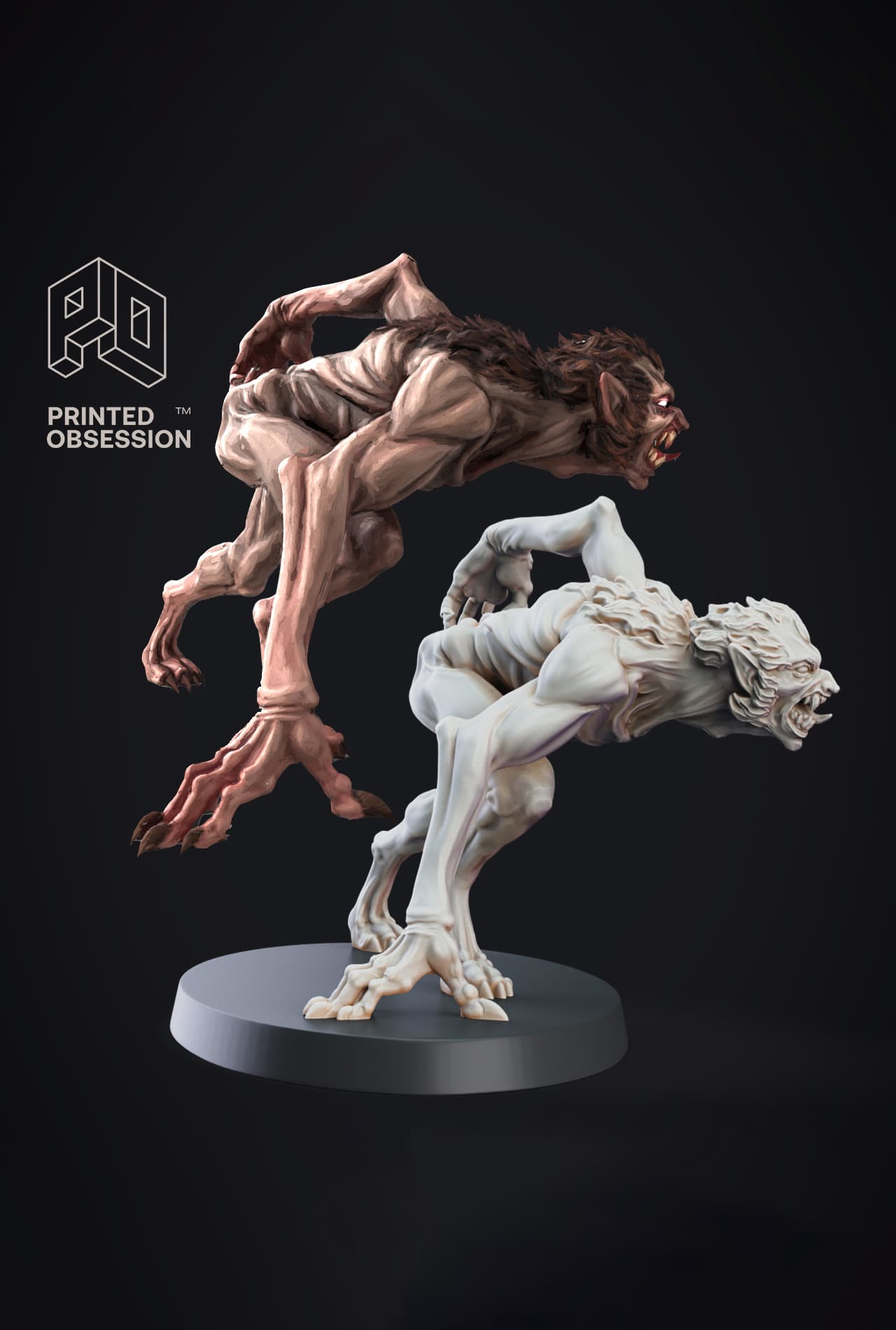 Wolfman - Skin Walkers - PRESUPPORTED - Illustrated and Stats - 32mm scale 3d model