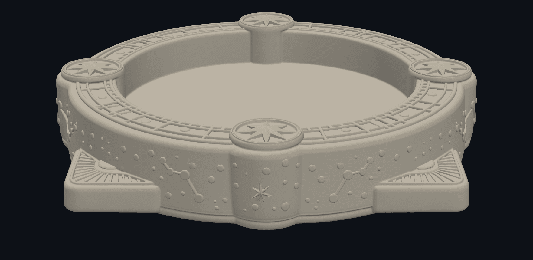 Celestial Astrolabe Catchall Tray 3d model