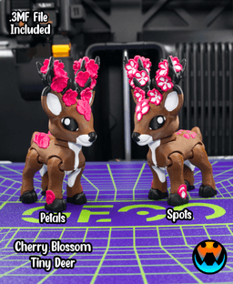 Cherry Blossom Tiny Deer 3d model