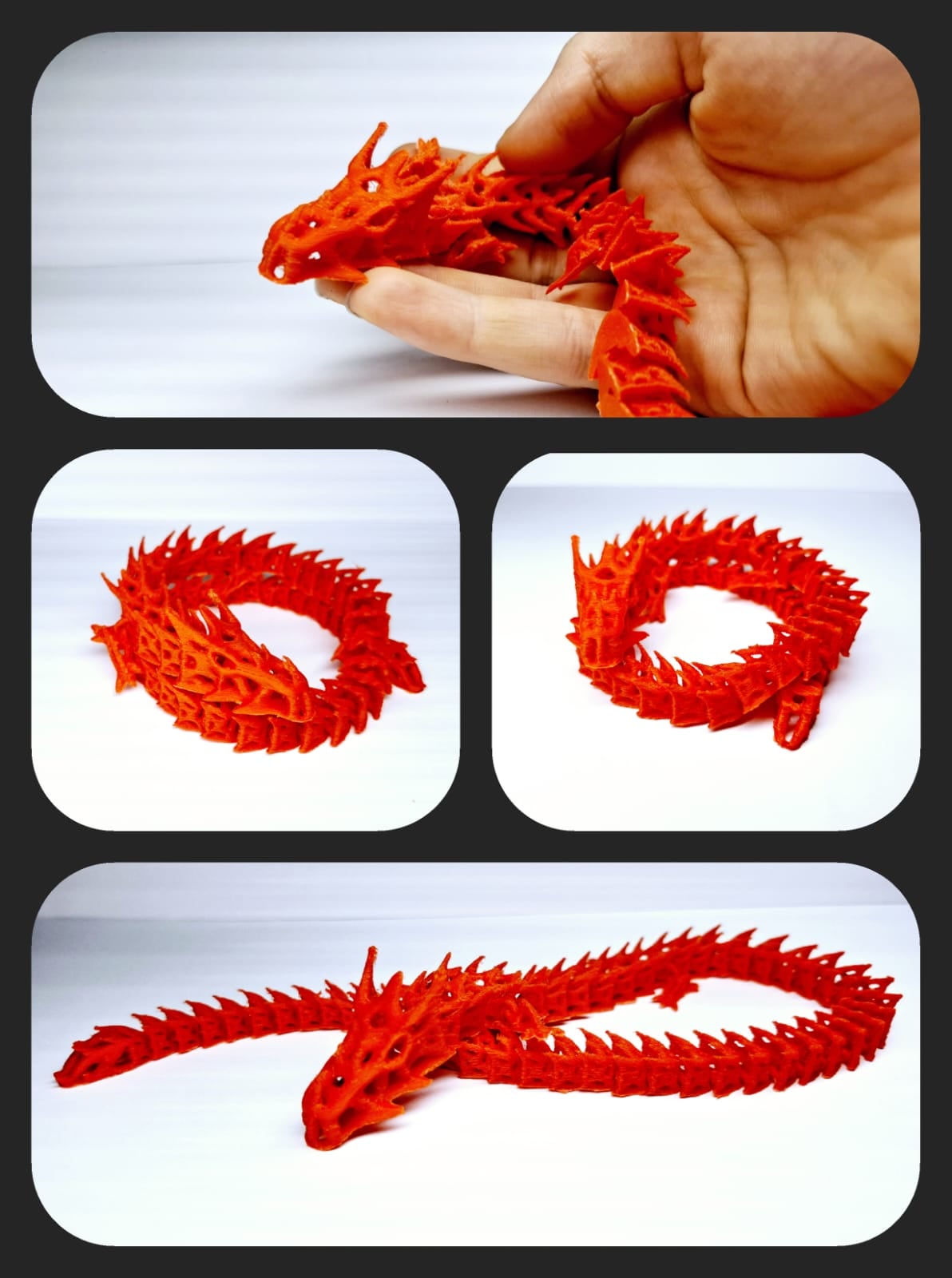 Print in Place Skeleton Dragon 3d model