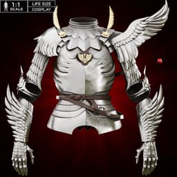 GRIFFITH RESURRECTED UPPER ARMOR life size cosplay - Berserk Fan Art STL 3d model