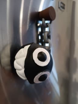 chain chomp magnet - flexi fidget toy and magnet 3d model