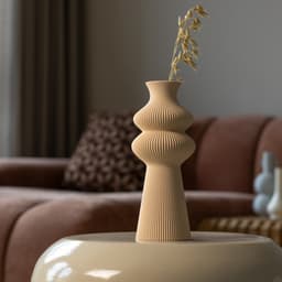 Vase NOÉMIE - Elegant Ribbed Vase 3d model