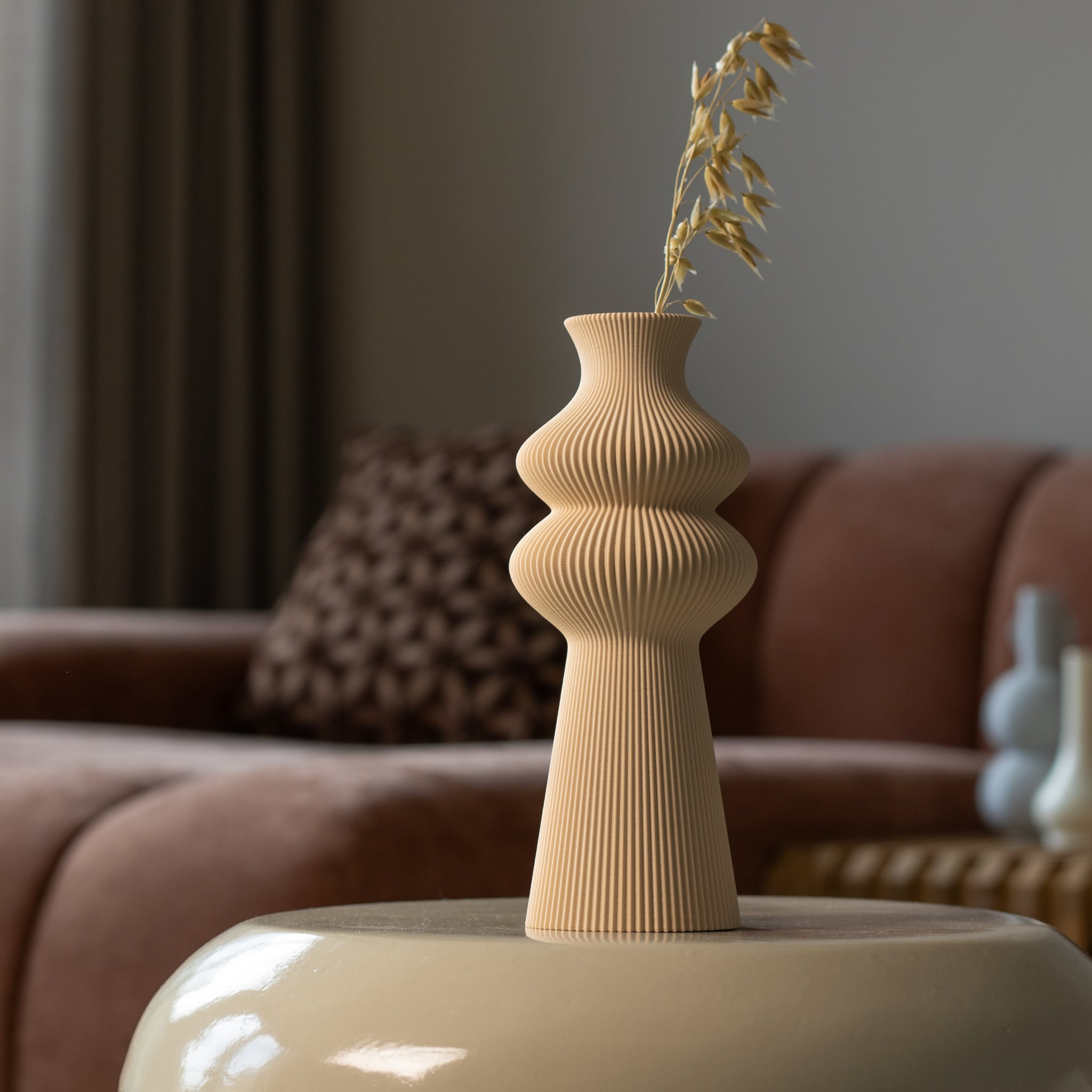 Vase NOÉMIE - Elegant Ribbed Vase 3d model
