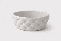 Quilted Bathroom Organizer STL – Luxury Vanity Basket & Spa Storage Bowl 3d model