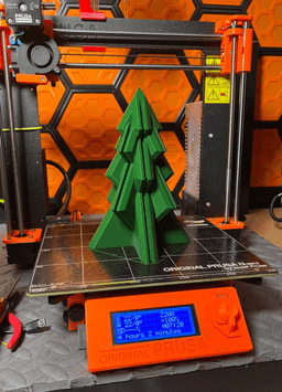 Modern Xmas Tree - slotted 3d model