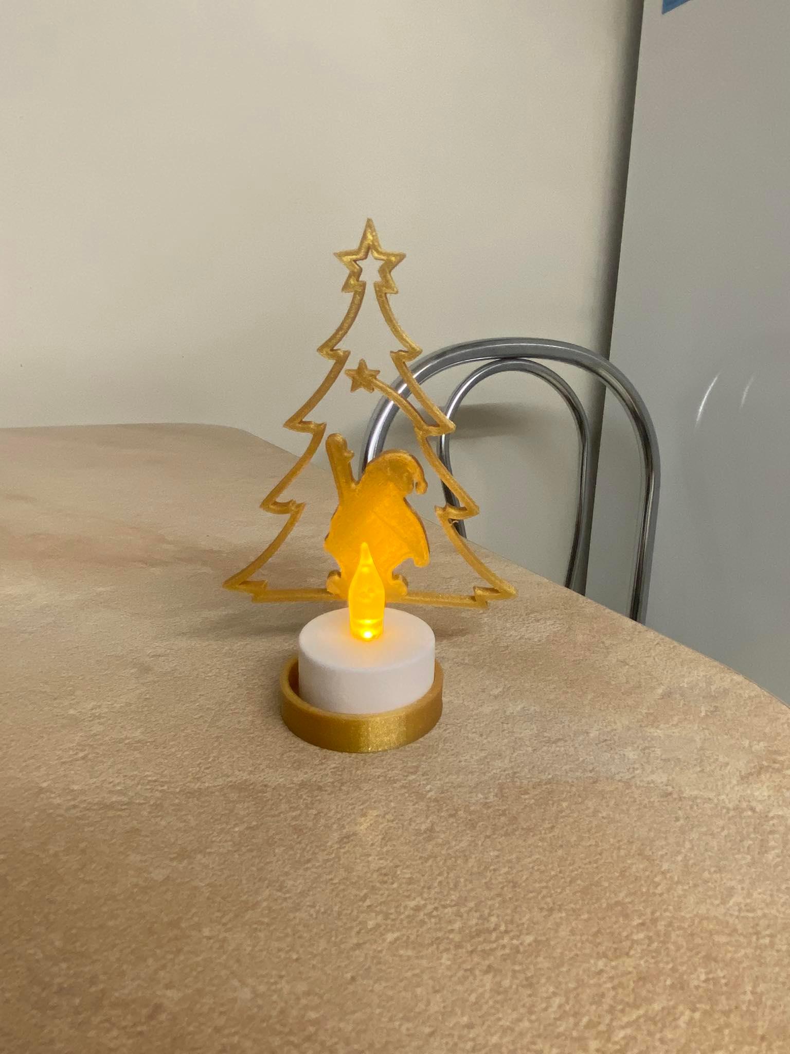 Christmas LED tealight decoration holder 3d model
