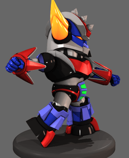 Chibi Goldorak -2 Poses -STL + 3MF 3d model