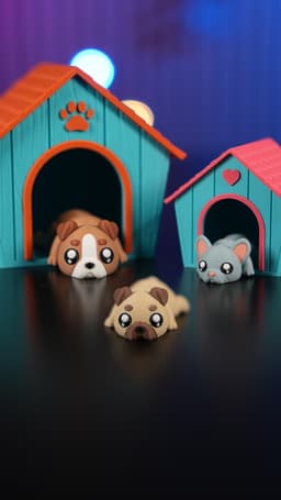 Dog House Diorama 3d model