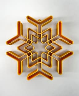 Snowflake Christmas Tree Ribbon Ornament, Holiday Decoration 3d model