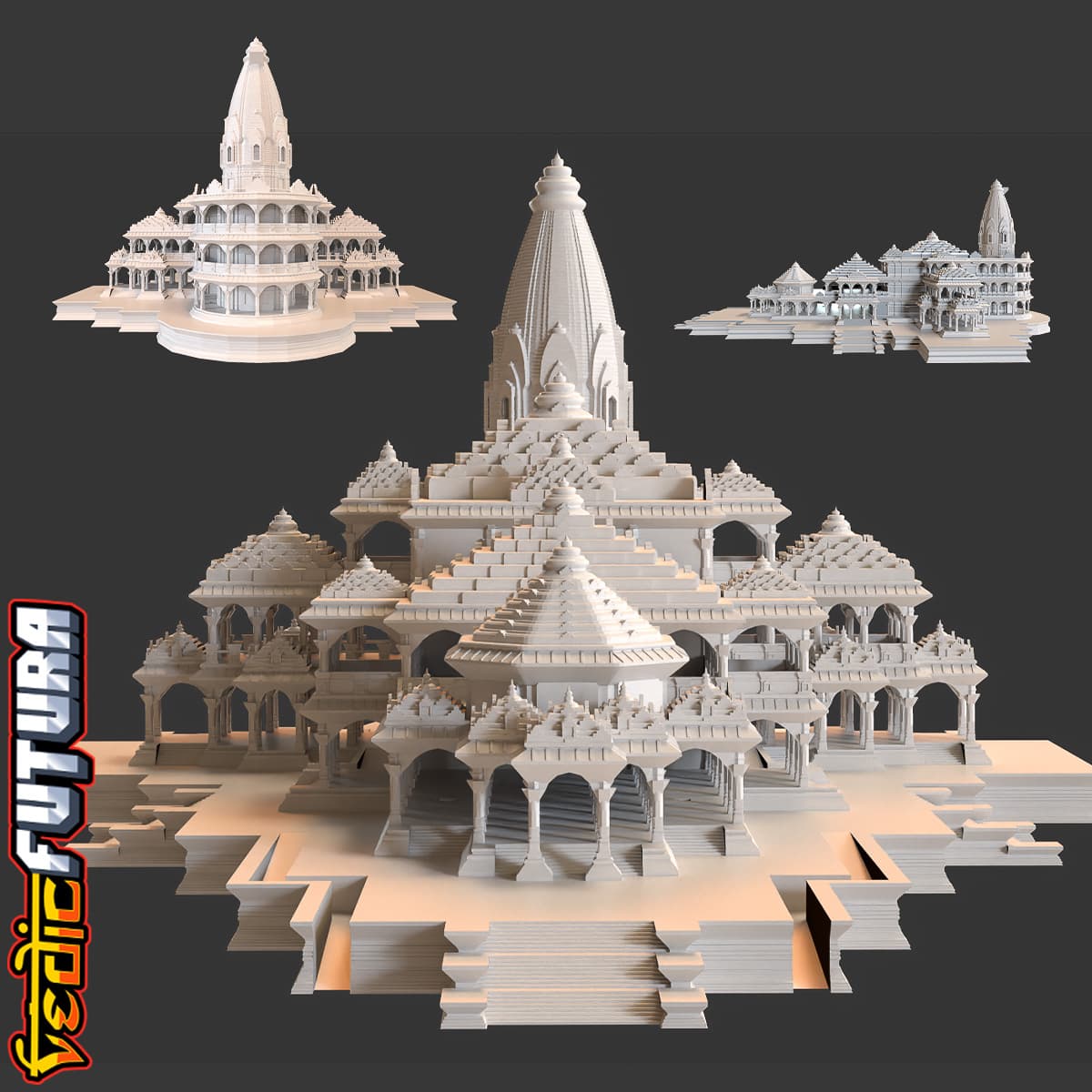 Ayodhya Ram Temple - NO SUPPORTS REQUIRED! 3d model