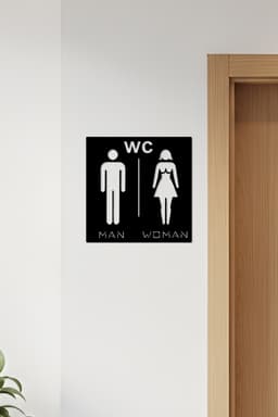 WC, Toilet Sign, Restroom 3d model