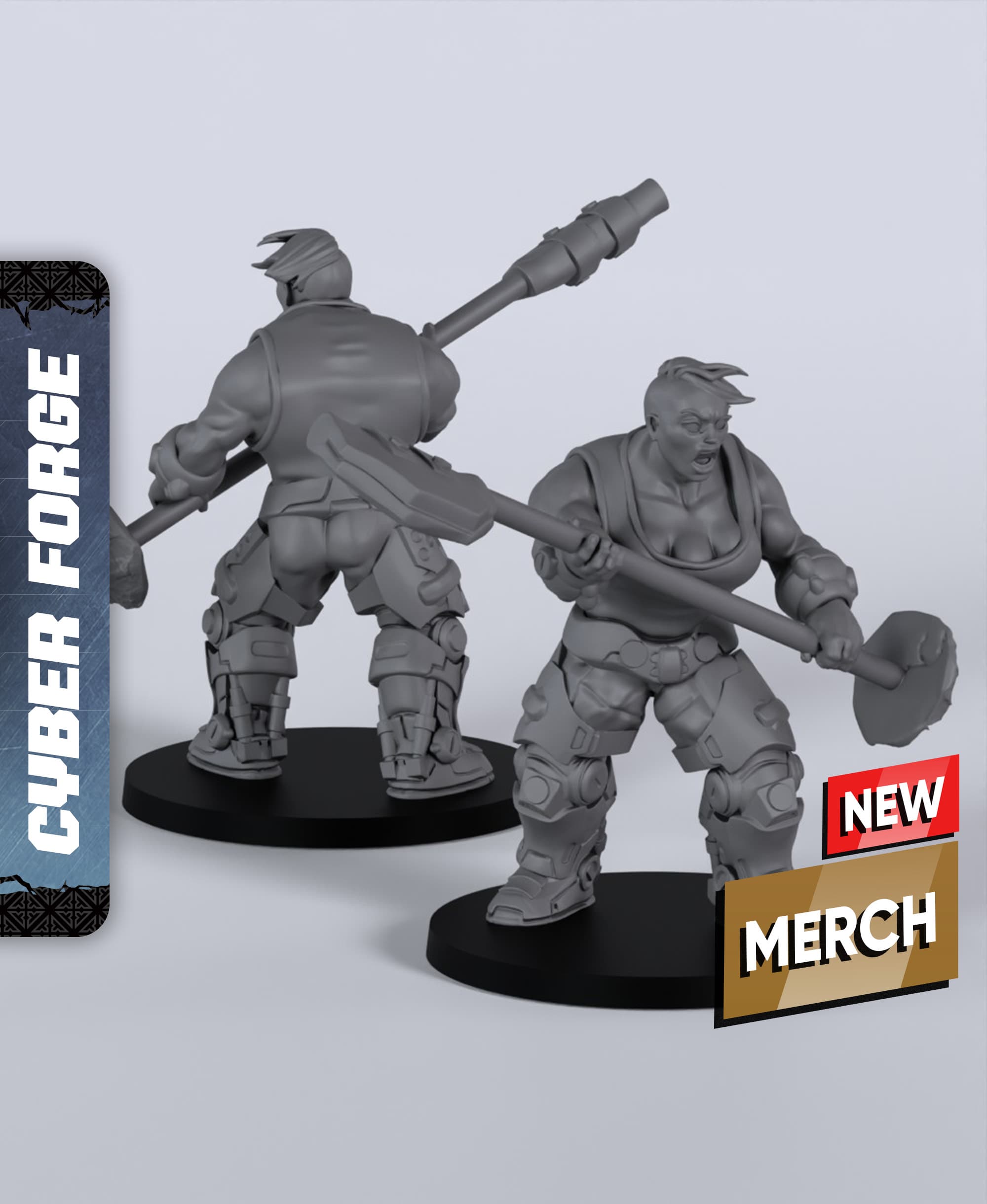 Trista - With Free Cyberpunk Warhammer - 40k Sci-Fi Gift Ideas for RPG and Wargamers 3d model