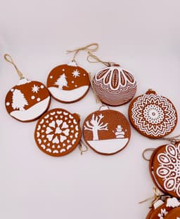 Gingerbread Cookie Ornaments Set 5 3d model