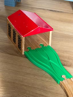 Wooden Train Set Split Track 3d model