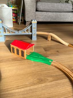 Wooden Train Set Split Track 3d model