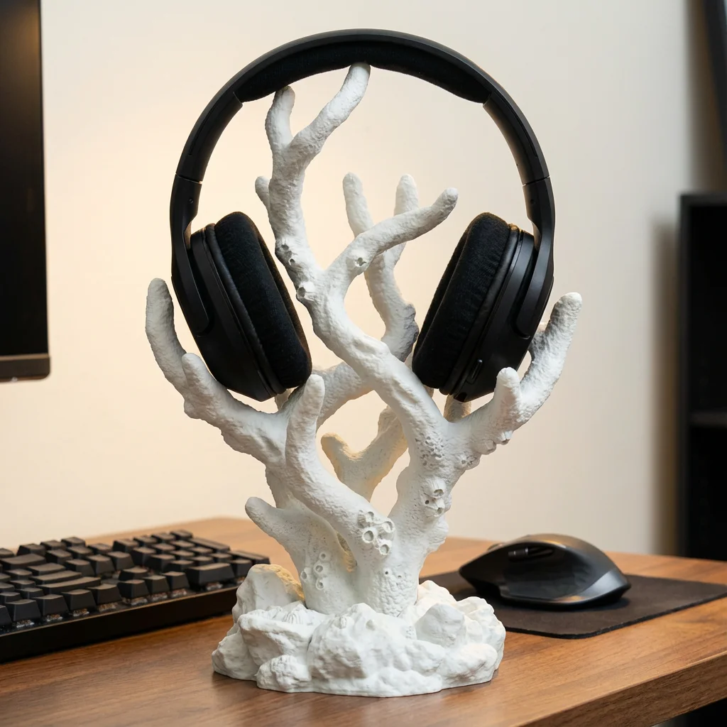 Coral Reef Headphone Stand | Aesthetic Marine Art 3d model