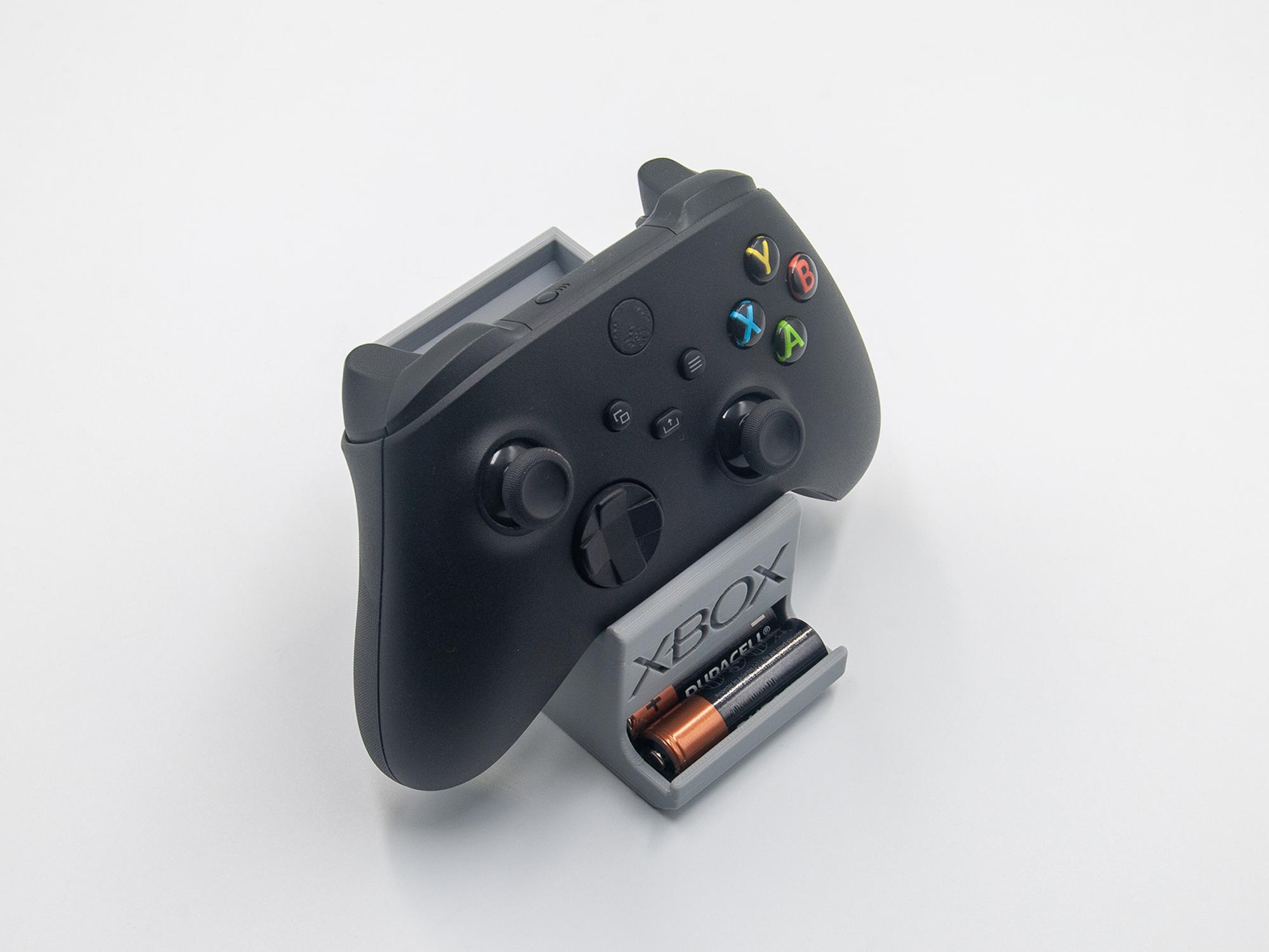 Xbox Controller Stand with Battery Holder with Logo 3d model
