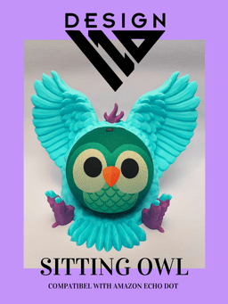 Sitting Owl - COMPATIBLE with Amazon Echo Dot 3d model