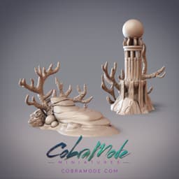 Pearl Fountain Stone and Stone and Coral Terrain (Pre-supported) 3d model