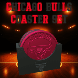 Chicago Bulls Coaster Set (NBA) 3d model