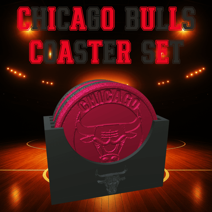 Chicago Bulls Coaster Set (NBA) 3d model