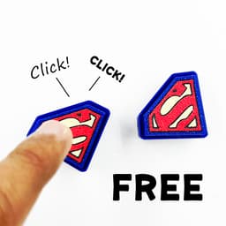 Superman S-Shield Fidget Clicker / Keychain 3d model