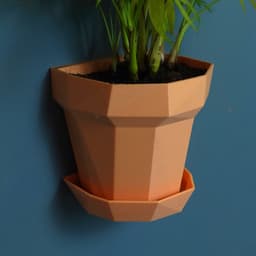 Wall planter “Glitch” 3d model